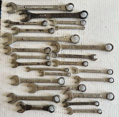 24 combination wrenches standard OPEN / BOXED ends DOUBLES Tatools Durabuilt vgc