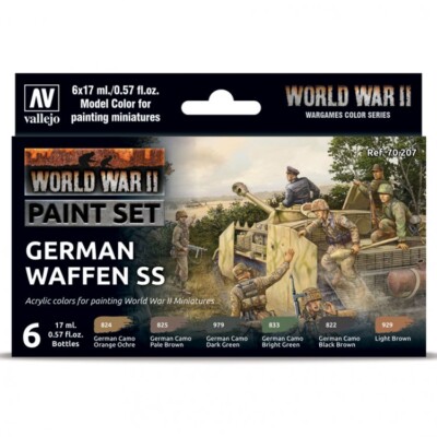 Acrylicos Vallejo Model Color: WWII: Set: German Waffen SS