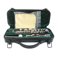 Hot Sale C Key Silver Plated Piccolo Instrument, with Body Box Black