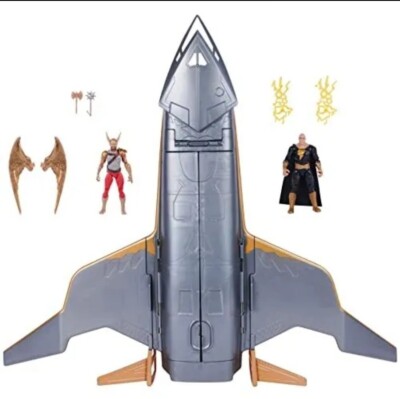DC Black Adam Hawk Cruiser Patrol Spielzeug Black Adam + Hawk Man Spielzeug Neu ungeöffnet