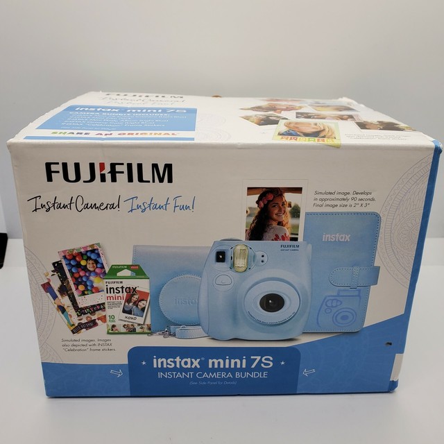 Fujifilm Instax Mini 7s Instant Camera (with 10pack Film) Light Blue
