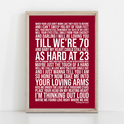 Thinking Out Loud Ed Sheeran Lyrics