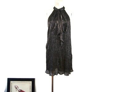 Zara Woman Shiny Short Dress Halter Long Tie Ribbon Size M NWT Metallic | eBay Zara Woman Shiny Short Dress Halter Long Tie Ribbon Size M NWT Metallic | eBay
