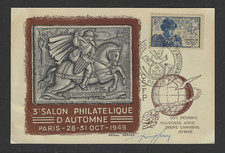Frankreich Postkarte von 1949 mit Sonderstemp...