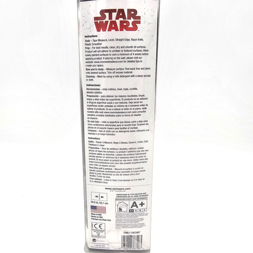 Star Wars Dark Side Peel & Stick Wallpaper Black 20.5in x 16.5ft NIB RoomMates - Picture 4 of 5