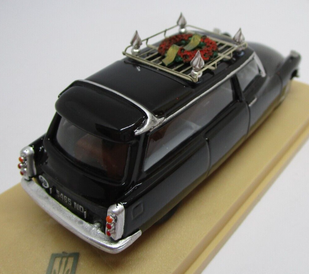 Miniature 1/43 MINIROUTE - Citroën DS Corbillard Noir - Réf 77 - Kit Résine Monté - France