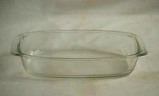 Vntage Pyr-O-Rey Dynaware Clear Glass Casserole Pan Baking Dish Glassware Mexico