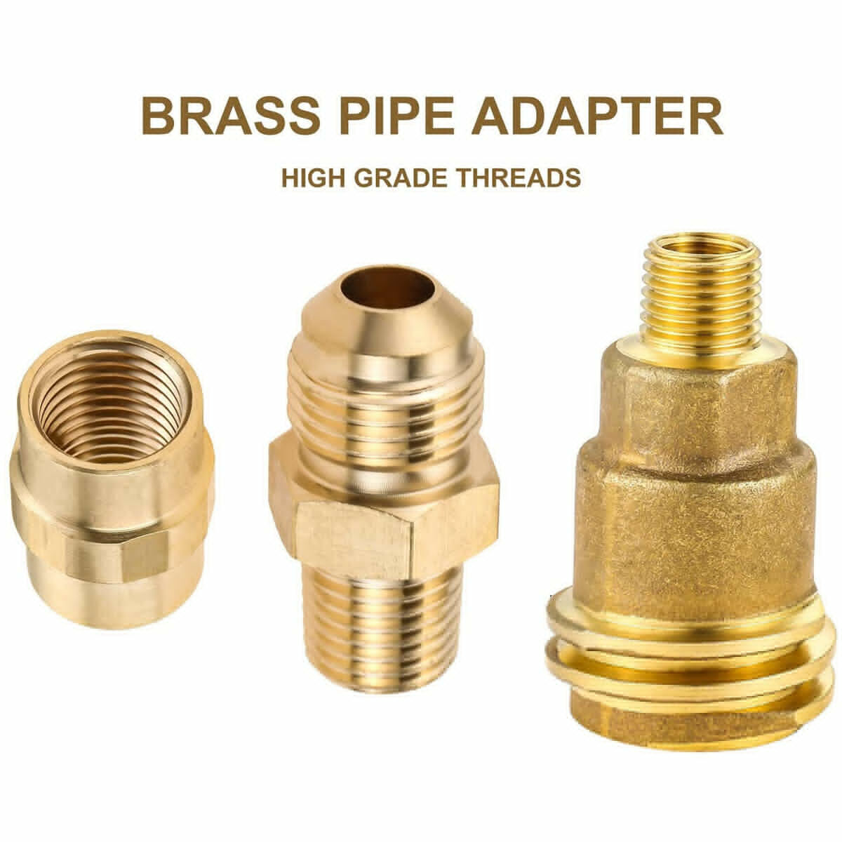 3x QCC1 Nut Propane Tank Cylinder Adapter Brass 1/4"NPT Male Camping