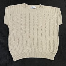 Vintage 60s 70s Petite Concept Devon Sweater Vest Medium Brown Union Made USA