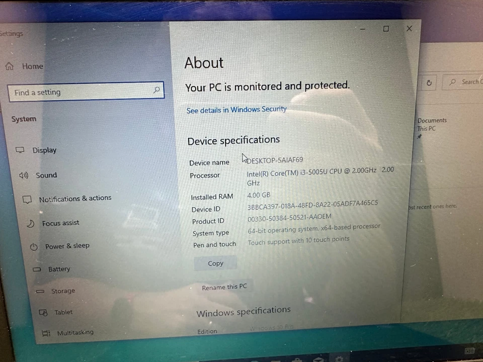 DELL Latitude 3460 TOUCH i3-5005U 2GHZ 120GB SSD 4GB RAM WINDOWS 10 LAPTOP #W2 - Image 2 of 4