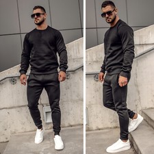 Tuta da allenamento tuta jogging felpa pantaloni sportivi men basic uomo BOLF tinta unita