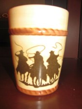 Western/ Cowboy and Horses Toothbrush Holder/Cup