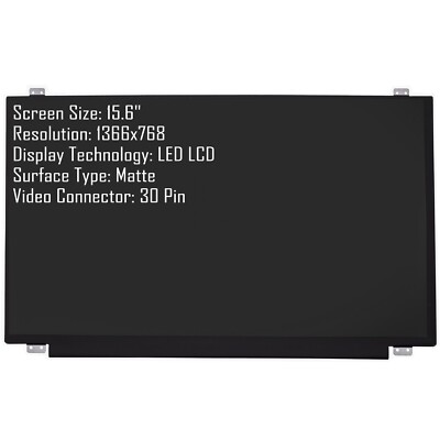 New 15.6'' LED Compatible Laptop Screen For Samsung LTN156AT39-W03 Matte Display