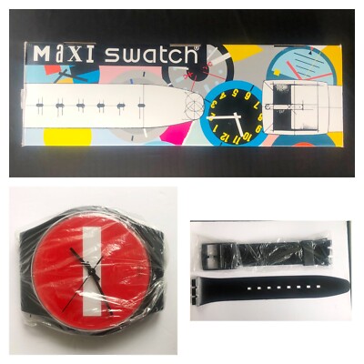 NEW Huge Swatch ''DON'T'' MAXI Watch Wall Clock 1996 MGK224 NIB NOS 83'' Tall