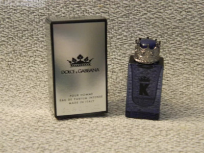 DOLCE and GABBANA King Pour Homme EDP Intense  Miniature Parfum in Box  .17 oz