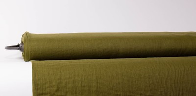 Moss Green Linen Fabric by the Yard   Linen for Sewing, Clothing, Crafts & Décor