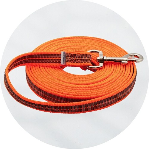 Herm Sprenger Orange Reflective Rubberised Nylon Tracking Dog Lead 1m to 10m - 第 1/3 張圖片