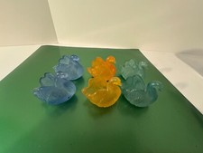 Lot of 6  Vintage Swan Salt Cellar Toothpick Holder Trinket Dish