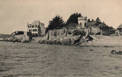Old postcard 29 - Locquirec (Finistère) - 1003. Le Fortin et la Villa