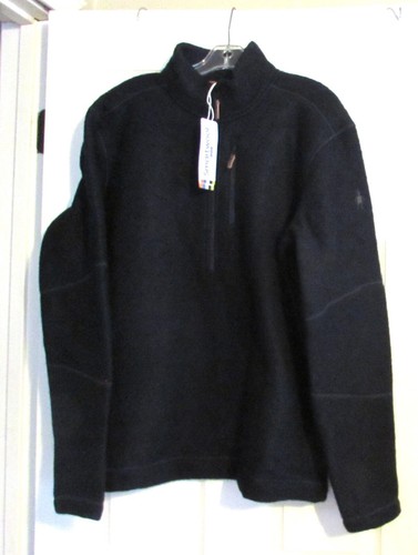 NWT SMARTWOOL HUDSON TRAIL FLEECE Half Zip Sweater Pullover Navy Size XL