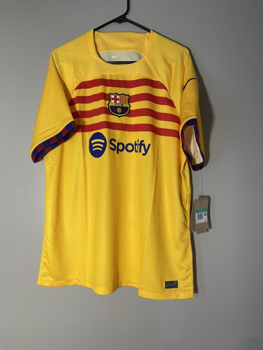 Nike Barcelona Football Club 4th Breathe Stadium Jersey Yellow