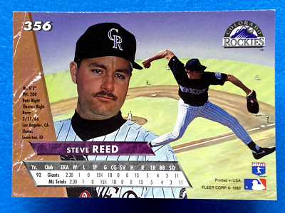 1993 Fleer Ultra Steve Reed #356 | eBay
