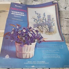 VTG Paragon Embroidery Kit Country Roadside Carol Don Henning Unused Open 0416