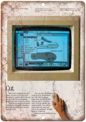 Apple Computer CUT Manual Ad RARE Vintage Reproduction Metal Sign D93 ...