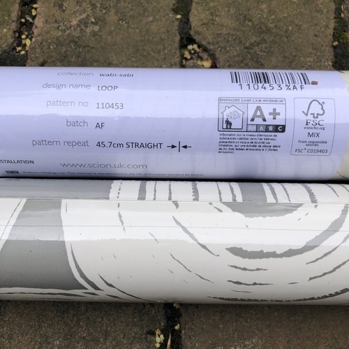 SCION NEW & SEALED Wallpaper • Wabi Sabi • Loop 110453 Gray • 2 Rolls - 第 5/7 張圖片