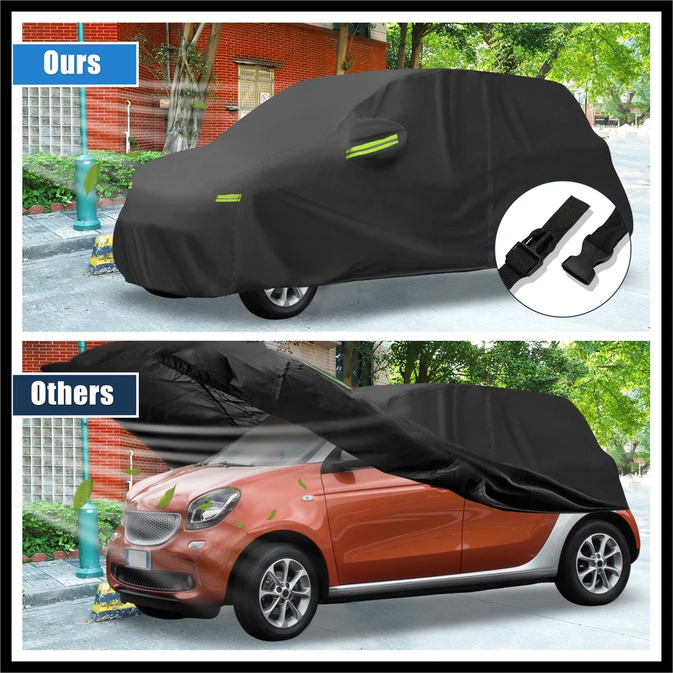 Funda Coche Impermeable para Smart Forfour 14-22 Protección Todo Clima con Cremallera Foto 4 de 4