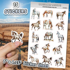 Appaloosa Horse Stickers, for Journals, Scrapbooks, Planners, Glossy, Matte