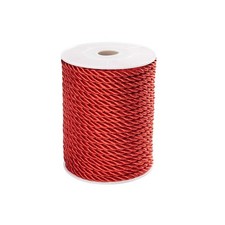 20 Yard Red Silk Rope 3-Ply Christmas Cording 5mm Twisted Cord Rope Nylon Twi...
