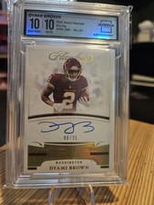2021 Flawless Dyami Brown Commanders Autograph Auto Rookie Card /25 SSP GEM 10. rookie card picture