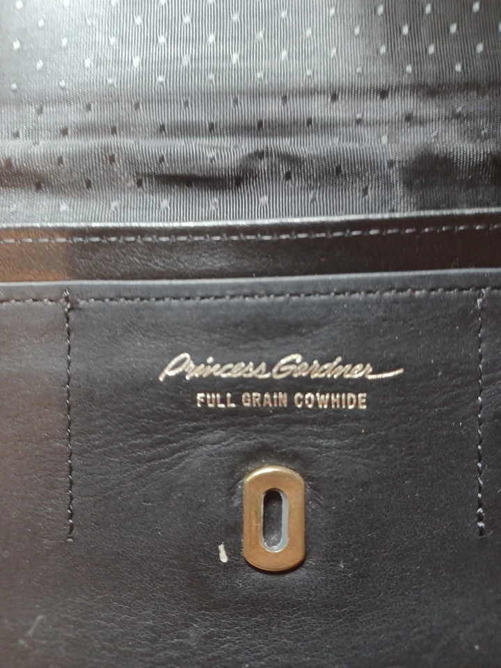 Cartera para mujer Princess Gardner vintage de cuero. Cuero suave mantequilla. Foto 3 de 4