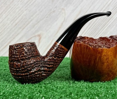 SER JACOPO CORAL DOT BENT BRANDY S1 VINTAGE PIPE c1980 S. AWESOME RING GRAIN!