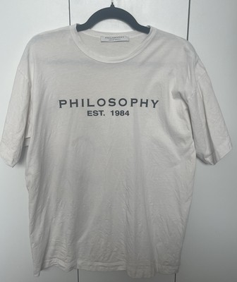 Philosophy di Lorenzo Serafini Logo Cream/Off White T-Shirt Women s Size Large