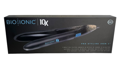 Bio Ionic 10X Pro Styling Iron 1'' Nano Ionic-with Vibrating Plates Brand New