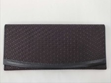 INDEN-YA Long Wallet Brown Leather Lacquer Pattern Made in Japan