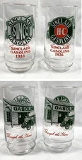 2 Sinclair Gasoline Through the Years 1926 1916 Drinking Glasses 14 oz