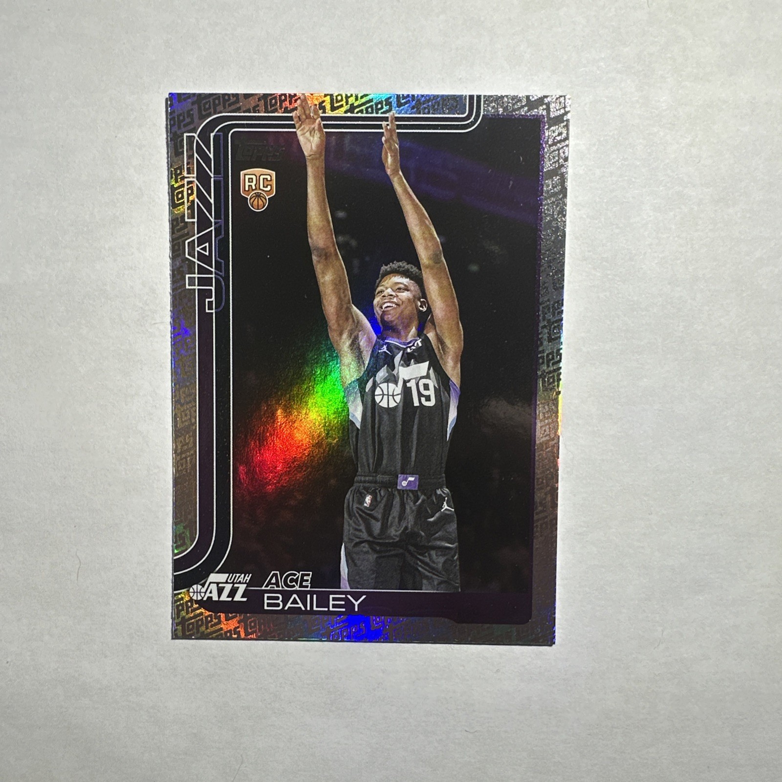 2025-26 Topps - Ace Bailey #205 ‘Topps Foil Pattern’ (RC) Utah Jazz