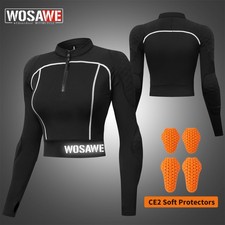 WOSAWE Breathable Motorcycle Jacket CE2 Soft Pads Sexy Slim-fit Women Sportswear