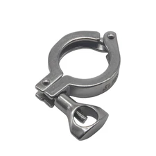 HFS(R) 1.5" Sanitary Tri Clamp, Single Pin Heavy Duty Tri Clover with Wing Nut