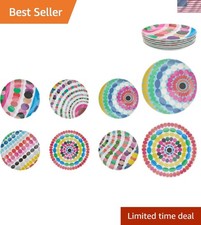 Platos surtidos de melamina - Juego de 6 piezas - Vajilla de melamina - Plato, servir, p...