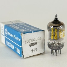 (1) Tested 1976 Western Electric 408A Tube with Box O Ring Halo Getter Code 7613