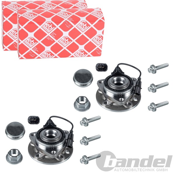 2X febi bilstein RADLAGER-SATZ Vorne Beidseitig Passend FÜR Cadillac BLS Fiat-image