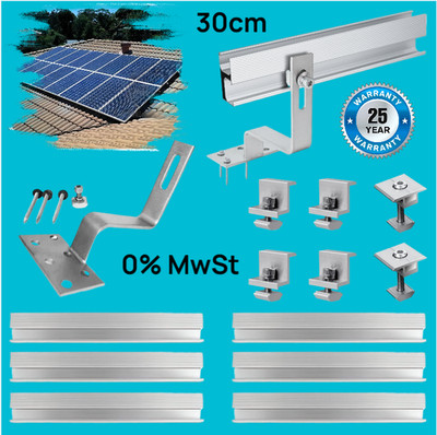 Solarpanel Halterung Ziegeldach 30cm Montageschiene Befestigungssystem 0% MwSt