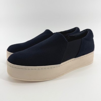 Vince Warren Platform Slip On Sneakers Navy Blue Textile Womens 8 EUR 38