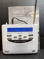 Midland WR-120 Weather Alert NOAA Radio S.A.M.E. w AC Adapter Manual Tested
