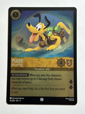 Pluto - Rescue Dog Cold Foil Fabled 16/204 NM Lorcana Card