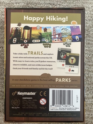 TRAILS a Parks Kartenspiel Brettspiel Keymaster Game Standalone Fifty Nine Parks - Bild 2 von 3